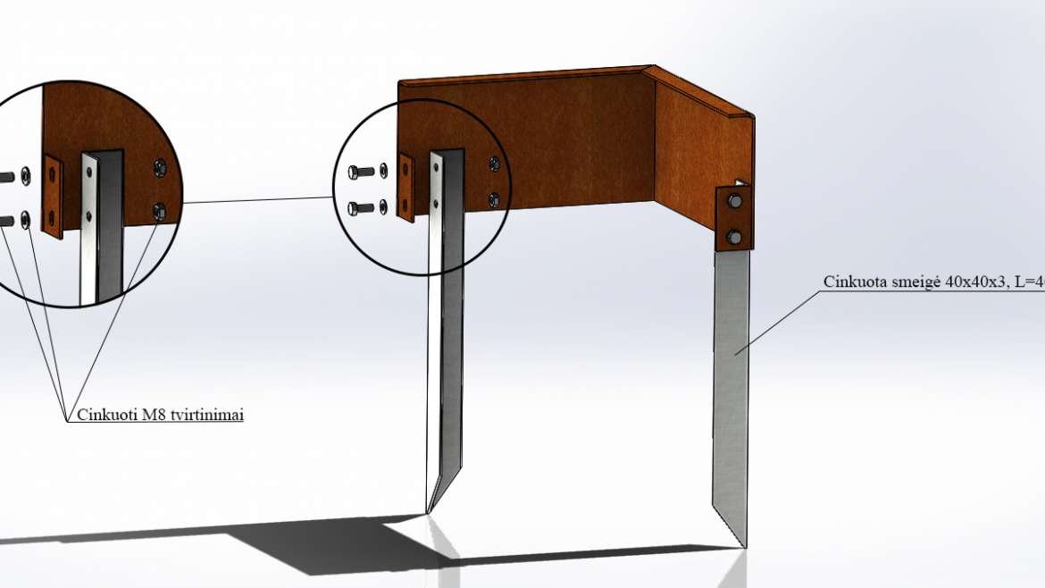 Ulkokulma yhdellä reunalla