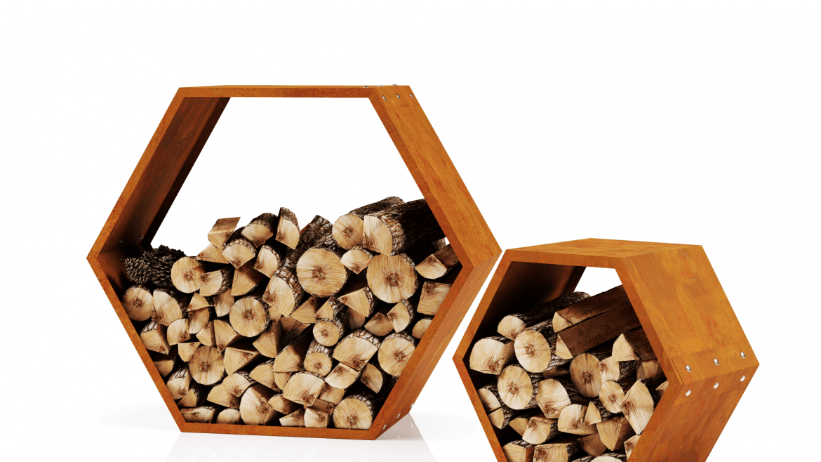 Polttopuuteline ”Honeycomb”