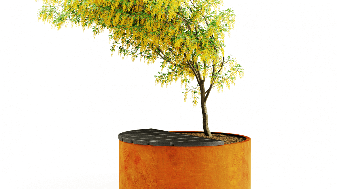 Kukkaruukut penkillä ”Lotos”